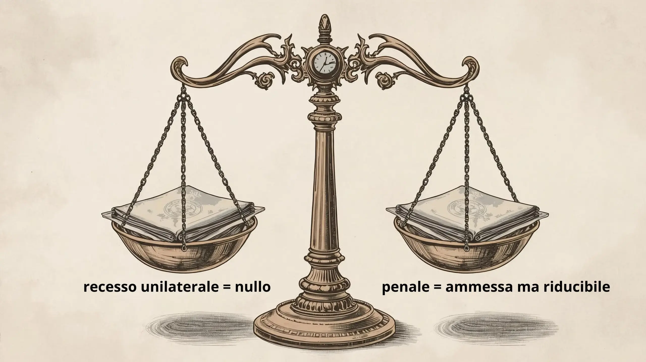 Clausola di recesso e clausola penale nel patto di non concorrenza: riepilogo grafico